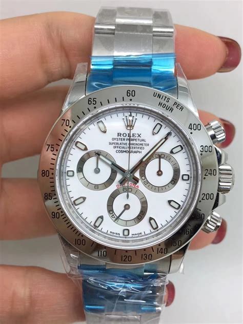 rolex daytona white gold replica swiss mechanism|rolex clones swiss movement watch.